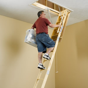 Pull-Down Attic Stairs & Ladders with Handrails